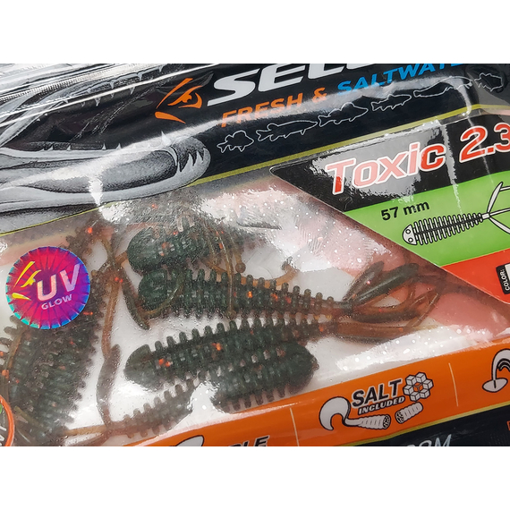 Силікон Select Toxic 2.3" col.085 (6 шт/упак), Довжина силікону: 2.3" (5.8 см), Колір силікону: 085, фото , изображение 6