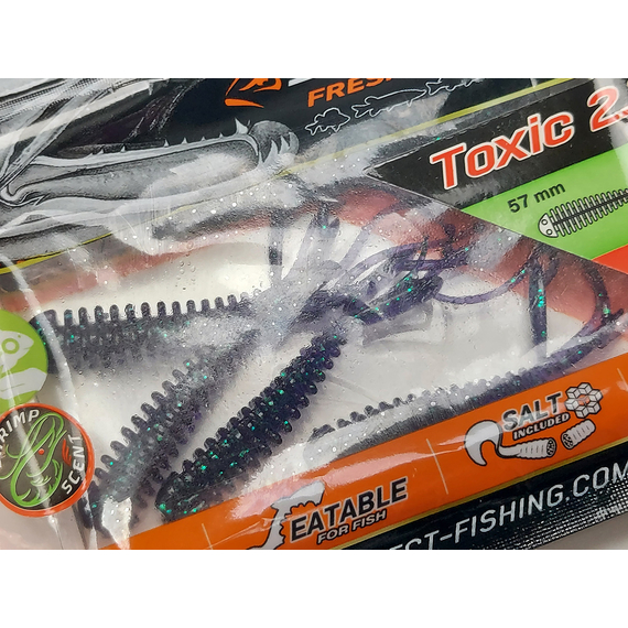 Силікон Select Toxic 2.3" col.777 (6 шт/упак), Довжина силікону: 2.3" (5.8 см), Колір силікону: 777, фото , изображение 8