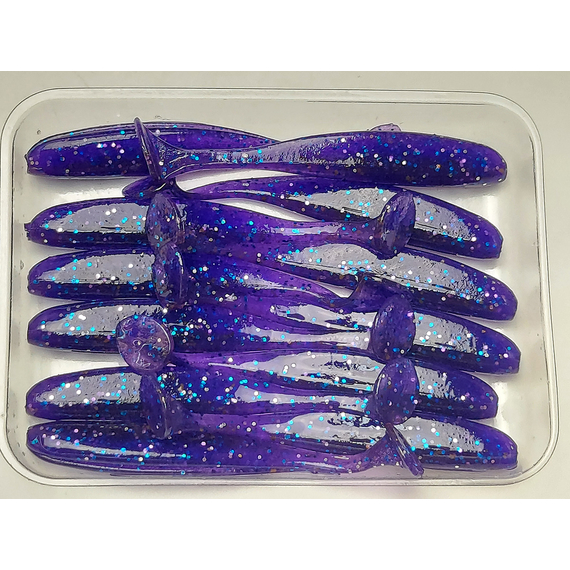Силикон Keitech Easy Shiner 2" (12 шт/упак) ц:ea#04 violet, Длина силикона: 2" (5.1 см), Расцветка силикона: EA#04 Violet, фото , изображение 6