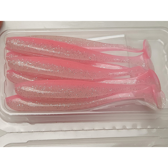 Силікон Keitech Easy Shiner 3.5", колір:ea#10 pink silver glow, Довжина силікону: 3.5" (8.9 см), Колір силікону: EA#10 Pink Silver Glow, фото , изображение 6