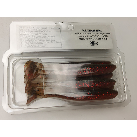 Силікон Keitech Easy Shiner 4.5" (6 шт/упак), колір:404 red crawdad, Довжина силікону: 4.5" (11.4 см), Колір силікону: 404 Red Crawdad, фото , изображение 9