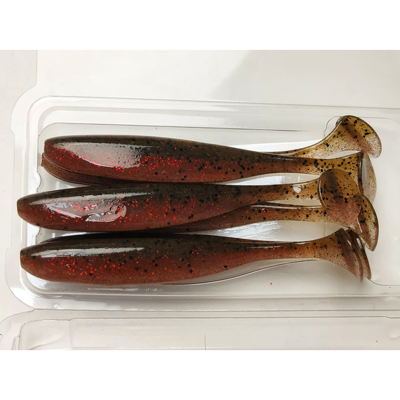 Силікон Keitech Easy Shiner 4.5" (6 шт/упак), колір:404 red crawdad, Довжина силікону: 4.5" (11.4 см), Колір силікону: 404 Red Crawdad, фото , изображение 6