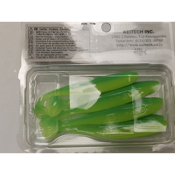 Силікон Keitech Easy Shiner 3.5", колір:424 lime chartreuse, Довжина силікону: 3.5" (8.9 см), Колір силікону: 424 Lime Chartreuse, фото , изображение 8