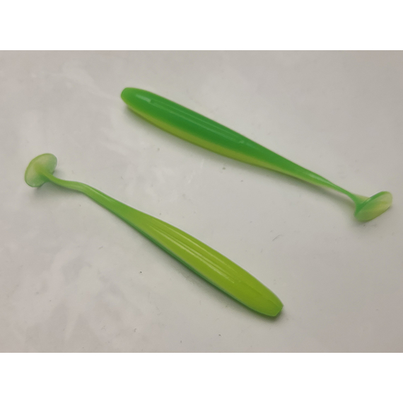 Силікон Keitech Easy Shiner 3.5", колір:424 lime chartreuse, Довжина силікону: 3.5" (8.9 см), Колір силікону: 424 Lime Chartreuse, фото , изображение 4