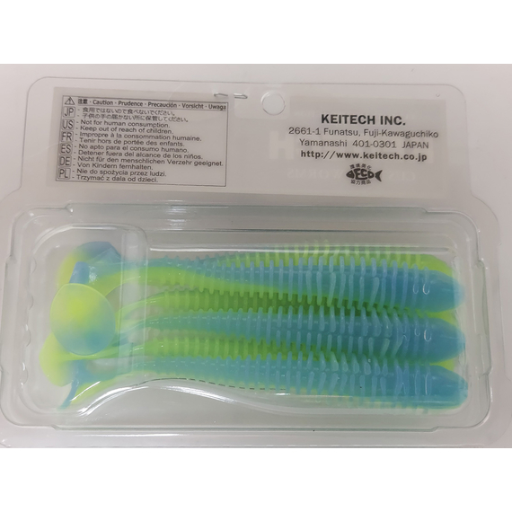 Силикон Keitech Swing Impact 4.5" (6 шт/упак) ц:pal#03 ice chartreuse, Длина силикона: 4.5" (11.4 см), Расцветка силикона: EA#13 Ice Chartreuse, фото , изображение 9