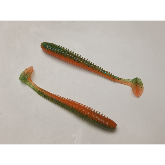 Силікон Keitech Swing Impact 4" (8 шт/упак), колір:pal#11 rotten carrot, Довжина силікону: 4" (10.2 см), Колір силікону: PAL#11 Rotten Carrot, фото , изображение 3
