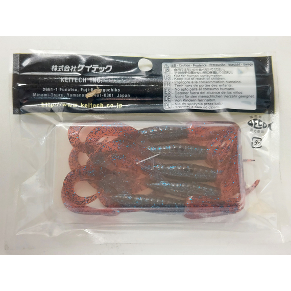 Силікон Keitech Little Spider 3.5" (5 шт/уп), колір:ea#03 grape, Довжина силікону: 3.5" (8.9 см), Колір силікону: EA#03 Grape, фото , изображение 7