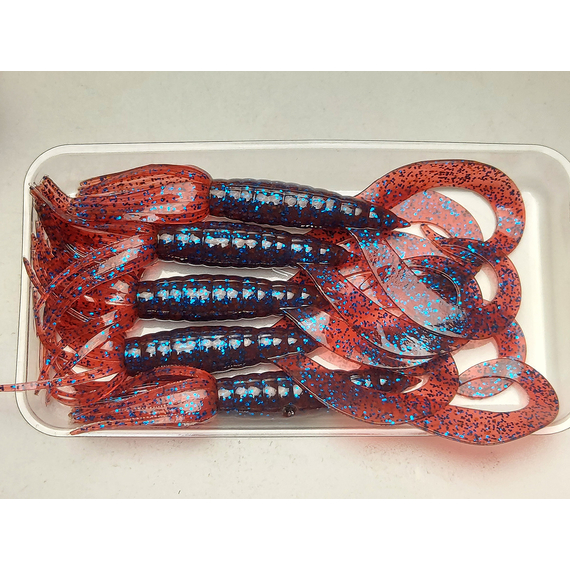 Силікон Keitech Little Spider 3.5" (5 шт/уп), колір:ea#03 grape, Довжина силікону: 3.5" (8.9 см), Колір силікону: EA#03 Grape, фото , изображение 5