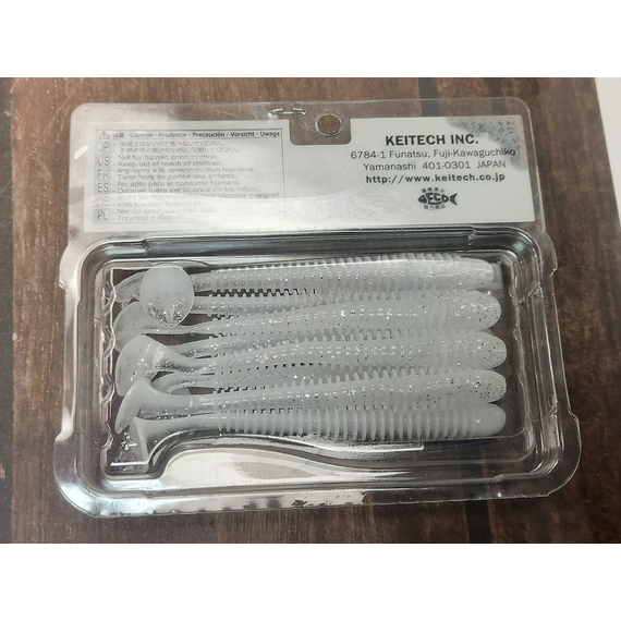 Силикон Keitech Swing Impact 4" (8 шт/упак) ц:422 sight flash, Длина силикона: 4" (10.2 см), Расцветка силикона: 422 Sight Flash, фото , изображение 8