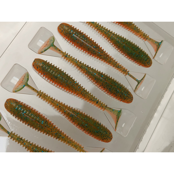 Силікон Keitech Swing Impact FAT 2.8" (8 шт/упак), колір:pal#11 rotten carrot, Довжина силікону: 2.8" (7.1 см), Колір силікону: PAL#11 Rotten Carrot, фото , изображение 9