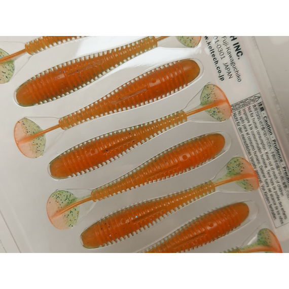 Силікон Keitech Swing Impact FAT 2.8" (8 шт/упак), колір:pal#11 rotten carrot, Довжина силікону: 2.8" (7.1 см), Колір силікону: PAL#11 Rotten Carrot, фото , изображение 10