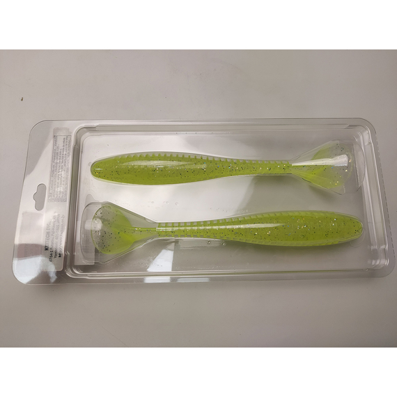 Силикон Keitech Swing Impact FAT 7.8" (2 шт/упак) цвет: 484 chartreuse shad, Длина силикона: 7.8" (19.8 см), Расцветка силикона: 484 chartreuse shad, фото , изображение 6