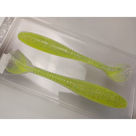 Силикон Keitech Swing Impact FAT 7.8" (2 шт/упак) цвет: 484 chartreuse shad, Длина силикона: 7.8" (19.8 см), Расцветка силикона: 484 chartreuse shad, фото , изображение 8