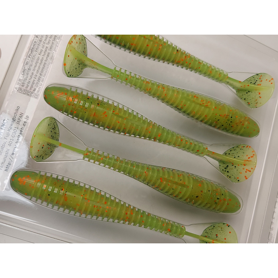 Силікон Keitech Swing Impact FAT 4.8" (5 шт/упак), колір:ea#05 hot fire tiger, Довжина силікону: 4.8" (12.2 см), Колір силікону: EA#05 Hot Fire Tiger, фото , изображение 7