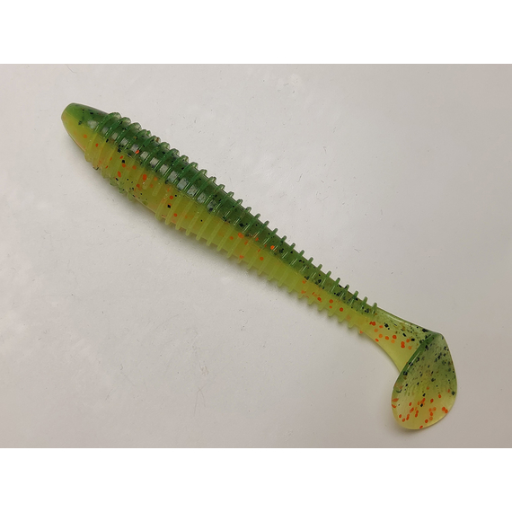 Силікон Keitech Swing Impact FAT 4.8" (5 шт/упак), колір:ea#05 hot fire tiger, Довжина силікону: 4.8" (12.2 см), Колір силікону: EA#05 Hot Fire Tiger, фото , изображение 3