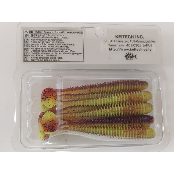 Силікон Keitech Swing Impact 3.5" (8 шт/упак), колір:ea#15 grape chart red flk, Довжина силікону: 3.5" (8.9 см), Колір силікону: ea#15 grape chart red flk, фото , изображение 9