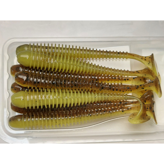 Силікон Keitech Swing Impact 3.5" (8 шт/упак), колір:pal#10 bumblebee, Довжина силікону: 3.5" (8.9 см), Колір силікону: PAL#10 Bumblebee, фото , изображение 5