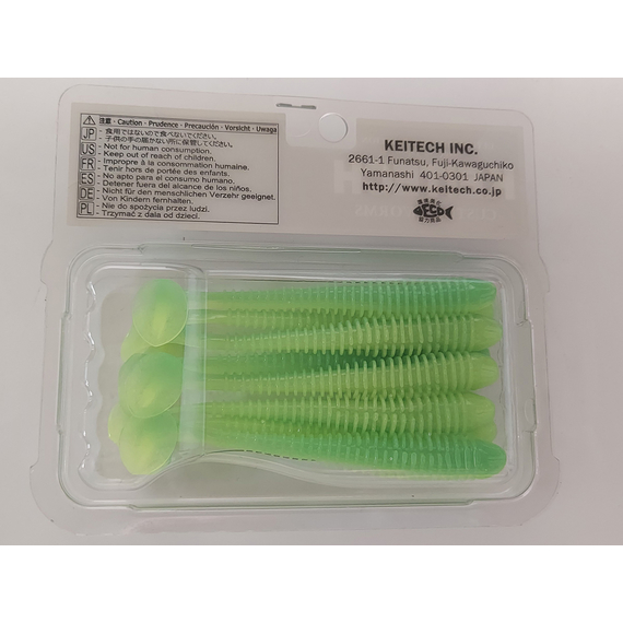 Силікон Keitech Swing Impact 3.5" (8 шт/упак), колір:ea#11 limechartreuseglow, Довжина силікону: 3.5" (8.9 см), Колір силікону: EA#11 Lime Chartreuse Glow, фото , изображение 8