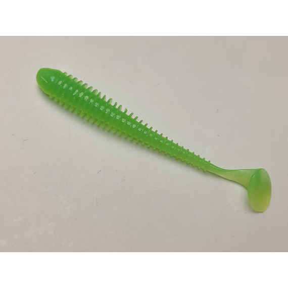 Силікон Keitech Swing Impact 3.5" (8 шт/упак), колір:ea#11 limechartreuseglow, Довжина силікону: 3.5" (8.9 см), Колір силікону: EA#11 Lime Chartreuse Glow, фото , изображение 2