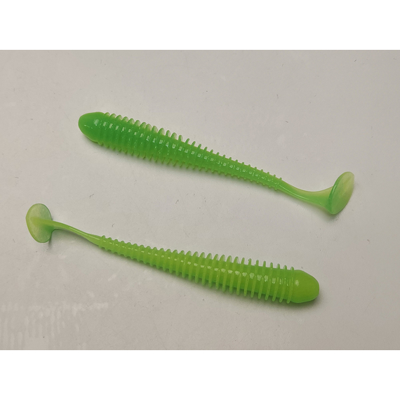 Силікон Keitech Swing Impact 3.5" (8 шт/упак), колір:ea#11 limechartreuseglow, Довжина силікону: 3.5" (8.9 см), Колір силікону: EA#11 Lime Chartreuse Glow, фото , изображение 4