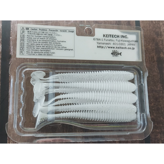 Силикон Keitech Swing Impact 3.5" (8 шт/упак) ц:422 sight flash, Длина силикона: 3.5" (8.9 см), Расцветка силикона: 422 Sight Flash, фото , изображение 7