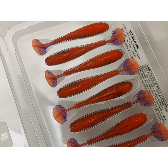 Силикон Keitech Swing Impact FAT 2.8" (8 шт/упак) цвет: pal#09 violet fire, Длина силикона: 2.8" (7.1 см), Расцветка силикона: PAL#09 Violet Fire, фото , изображение 12