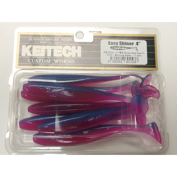 Силікон Keitech Easy Shiner 4" (7 шт/уп), колір:473 morning dawn, Довжина силікону: 4" (10.2 см), Колір силікону: 473 Morning Dawn, фото , изображение 7