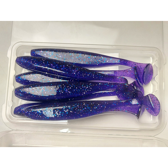 Силікон Keitech Easy Shiner 4" (7 шт/упак), колір:ea#04 violet, Довжина силікону: 4" (10.2 см), Колір силікону: EA#04 Violet, фото , изображение 6