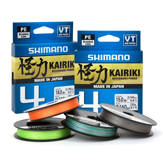 Шнур Shimano Kairiki 4 PE (Steel Gray) 150m 0.19mm 11.6kg, Диаметр: 0.19mm, Выберите цвет: сірий, фото , изображение 3