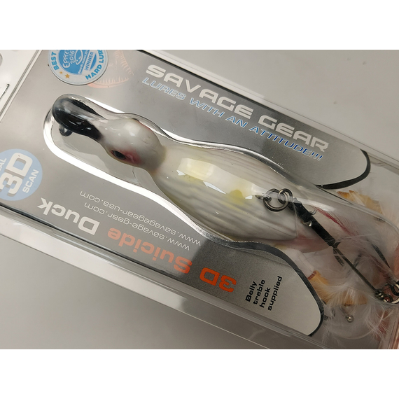 Воблер Savage Gear 3D Suicide Duck 105F 105mm 28.0g Ugly Duckling, Розмір/Вага: 105мм/28г, Колір воблера: Ugly Duckling, фото , изображение 4