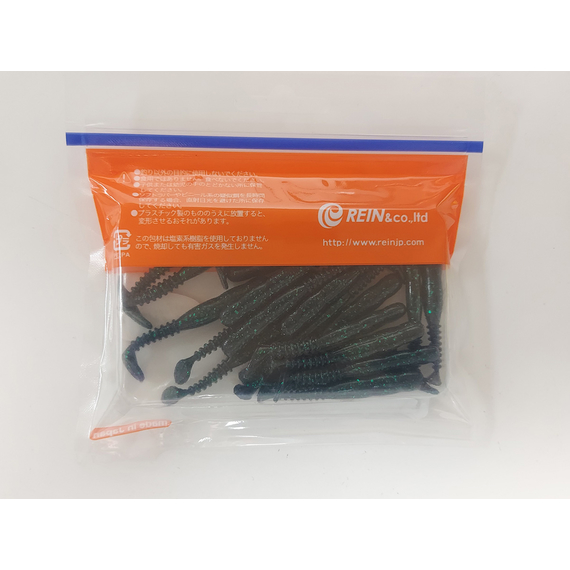 Силікон Reins Rockvibe Shad 2" 012 Junebug (20шт/уп), Довжина силікону: 2.0" (5,08 см), Колір силікону: 012 Junebug, фото , изображение 4