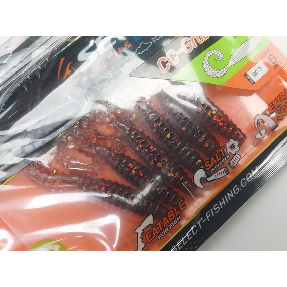 Силікон Select CC-Grub 3.5" col.003 (6 шт/упак), Довжина силікону: 3.5" (8.89 см), Колір силікону: 003, фото , изображение 6