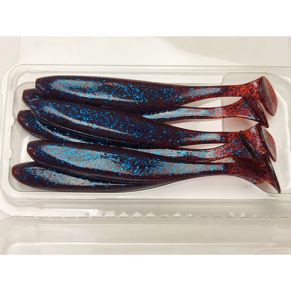 Силикон Keitech Easy Shiner 4.5" (6 шт/упак) ц:ea#03 grape, Длина силикона: 4.5" (11.4 см), Расцветка силикона: EA#03 Grape, фото , изображение 6