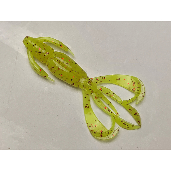 Силікон Keitech Crazy Flapper 2.8" (8 шт/упак), колір: pal#01 chartreuseredflake, Довжина силікону: 2.8" (7.1 см), Колір силікону: PAL#01 Chartreuse Red Flake, фото , изображение 2