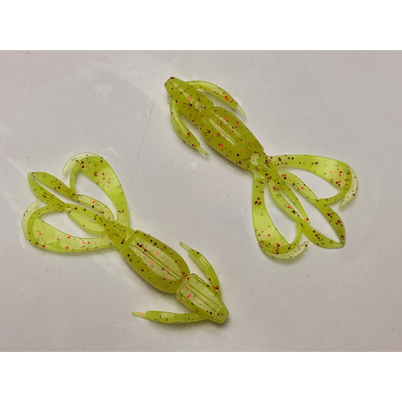 Силікон Keitech Crazy Flapper 2.8" (8 шт/упак), колір: pal#01 chartreuseredflake, Довжина силікону: 2.8" (7.1 см), Колір силікону: PAL#01 Chartreuse Red Flake, фото , изображение 3