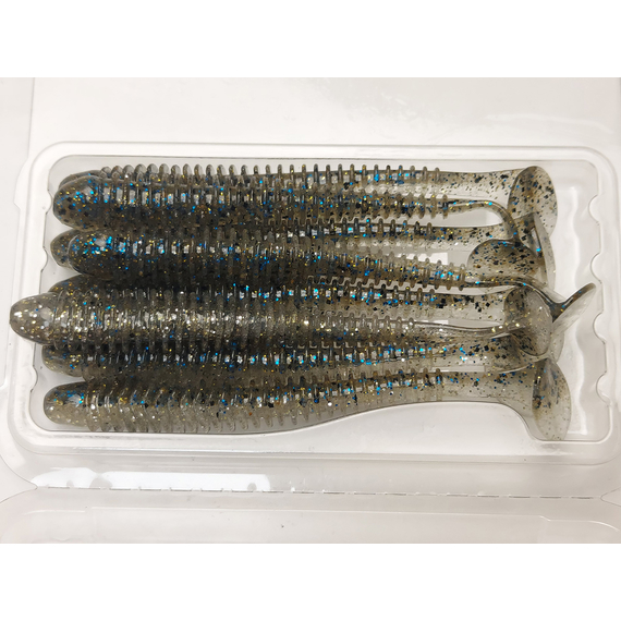 Силікон Keitech Swing Impact 4" (8 шт/упак), колір:418 bluegill flash, Довжина силікону: 4" (10.2 см), Колір силікону: 418 Bluegill Flash, фото , изображение 6
