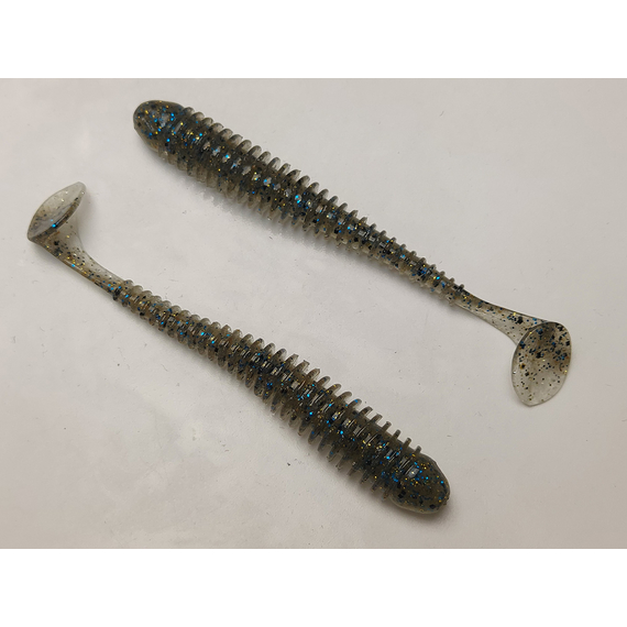 Силікон Keitech Swing Impact 4" (8 шт/упак), колір:418 bluegill flash, Довжина силікону: 4" (10.2 см), Колір силікону: 418 Bluegill Flash, фото , изображение 4