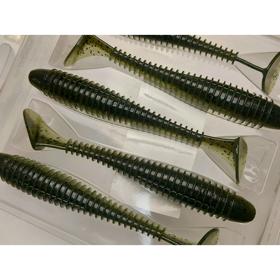 Силикон Keitech Swing Impact FAT 4.8" (5 шт/упак) цвет: 102 watermelon pp., Длина силикона: 4.8" (12.2 см), Расцветка силикона: 102 Watermelon PP, фото , изображение 8