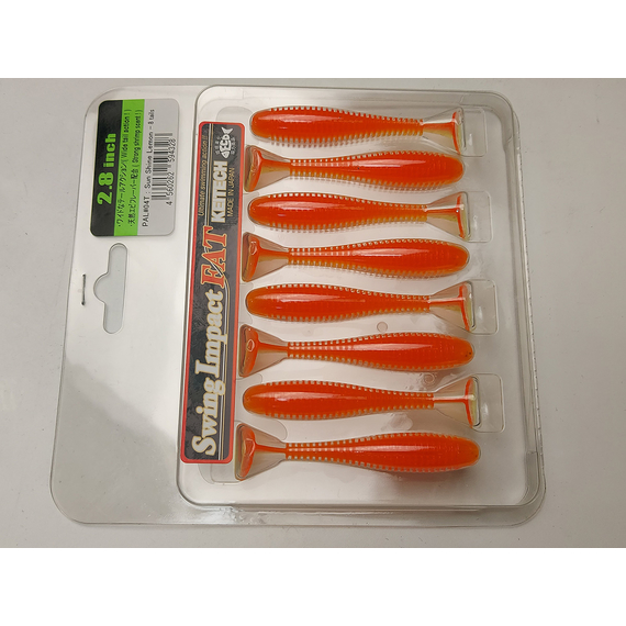 Силикон Keitech Swing Impact FAT 2.8" (8 шт/упак), цвет: pal#04 sun shine lemon, Длина силикона: 2.8" (7.1 см), Расцветка силикона: PAL#04 Sun Shine Lemon, фото , изображение 12