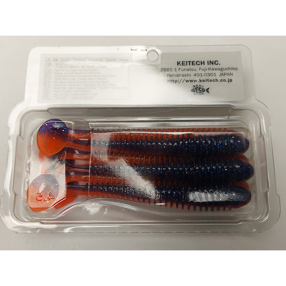 Силікон Keitech Swing Impact 4.5" (6 шт/упак), колір:pal#09 violet fire, Довжина силікону: 4.5" (11.4 см), Колір силікону: PAL#09 Violet Fire, фото , изображение 7