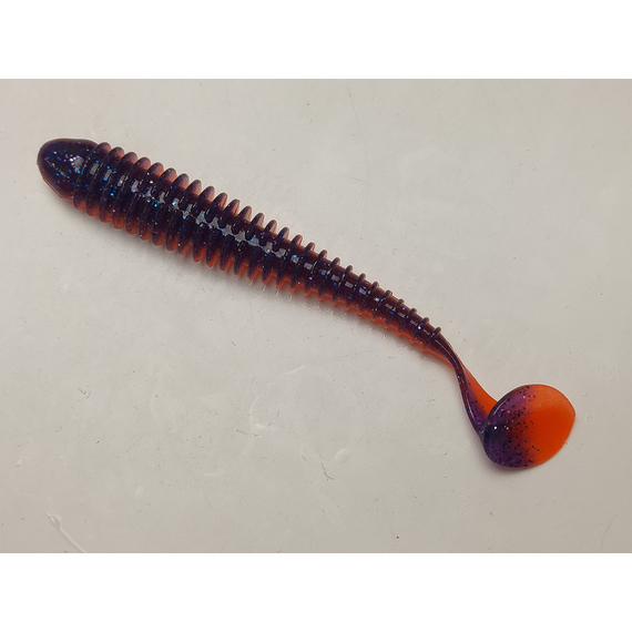 Силікон Keitech Swing Impact 4.5" (6 шт/упак), колір:pal#09 violet fire, Довжина силікону: 4.5" (11.4 см), Колір силікону: PAL#09 Violet Fire, фото , изображение 2