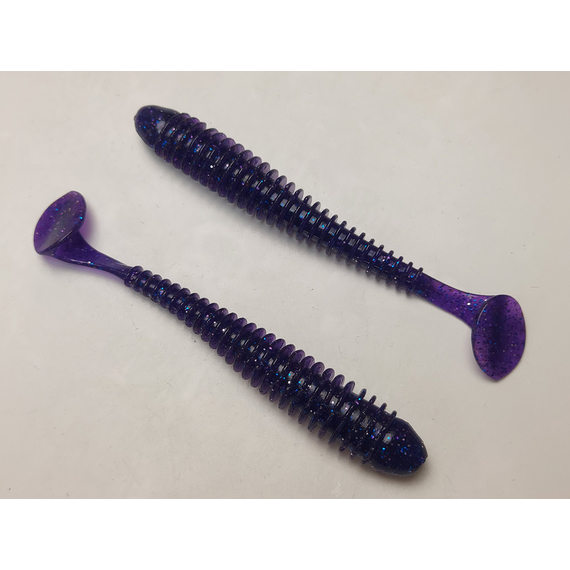 Силікон Keitech Swing Impact 4.5" (6 шт/упак), колір:ea#04 violet, Довжина силікону: 4.5" (11.4 см), Колір силікону: EA#04 Violet, фото , изображение 3