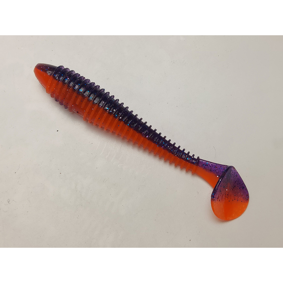 Силікон Keitech Swing Impact FAT 4.3" (6 шт/упак), колір:pal#09 violet fire, Довжина силікону: 4.3" (10.9 см), Колір силікону: PAL#09 Violet Fire, фото , изображение 3