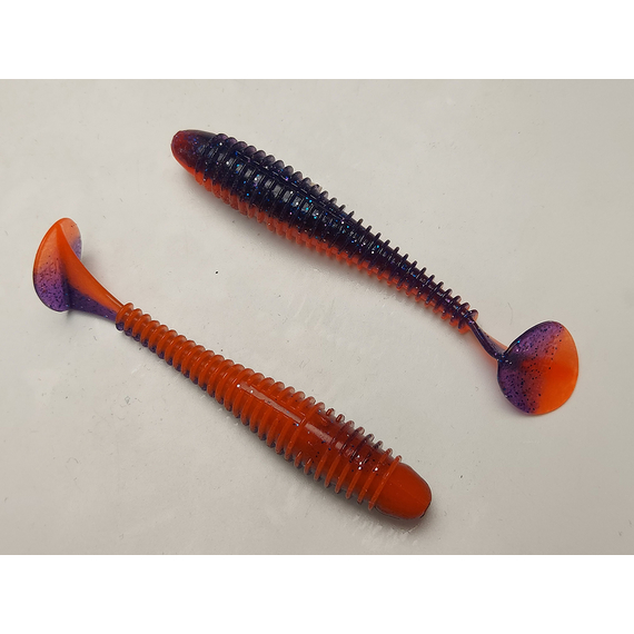 Силікон Keitech Swing Impact FAT 4.3" (6 шт/упак), колір:pal#09 violet fire, Довжина силікону: 4.3" (10.9 см), Колір силікону: PAL#09 Violet Fire, фото , изображение 5