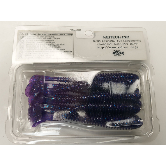 Силікон Keitech Swing Impact 4" (8 шт/упак), колір:ea#04 violet, Довжина силікону: 4" (10.2 см), Колір силікону: EA#04 Violet, фото , изображение 7