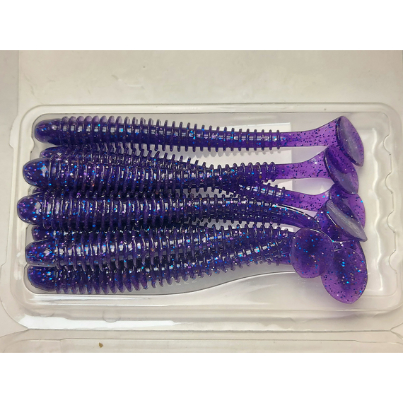 Силікон Keitech Swing Impact 4" (8 шт/упак), колір:ea#04 violet, Довжина силікону: 4" (10.2 см), Колір силікону: EA#04 Violet, фото , изображение 6