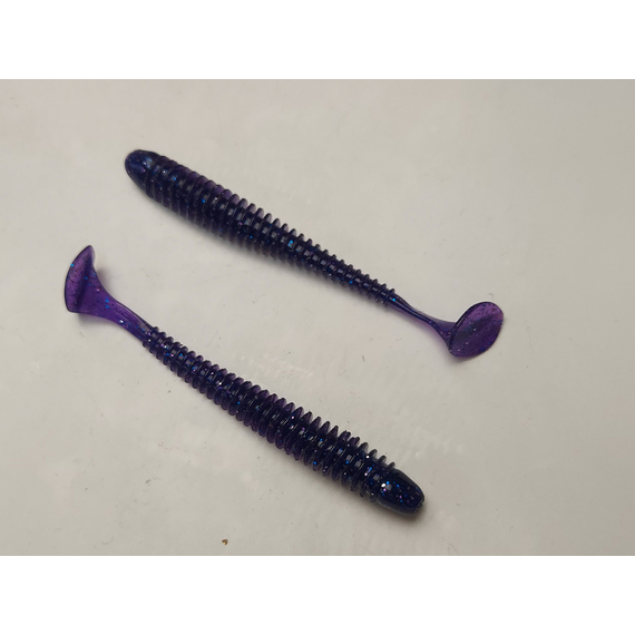 Силікон Keitech Swing Impact 4" (8 шт/упак), колір:ea#04 violet, Довжина силікону: 4" (10.2 см), Колір силікону: EA#04 Violet, фото , изображение 4