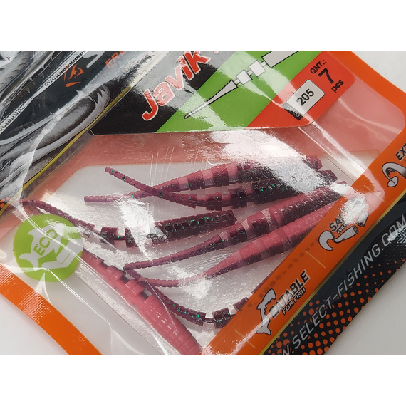 Силикон Select Javik 2.2" col.205 (7 шт/упак), Длина силикона: 2.2" (5.59 см), Расцветка силикона: 205, фото , изображение 9