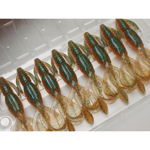 Силікон Keitech Crazy Flapper 2.8" (8 шт/уп), колір: pal#11 rotten carrot, Довжина силікону: 2.8" (7.1 см), Колір силікону: PAL#11 Rotten Carrot, фото , изображение 11