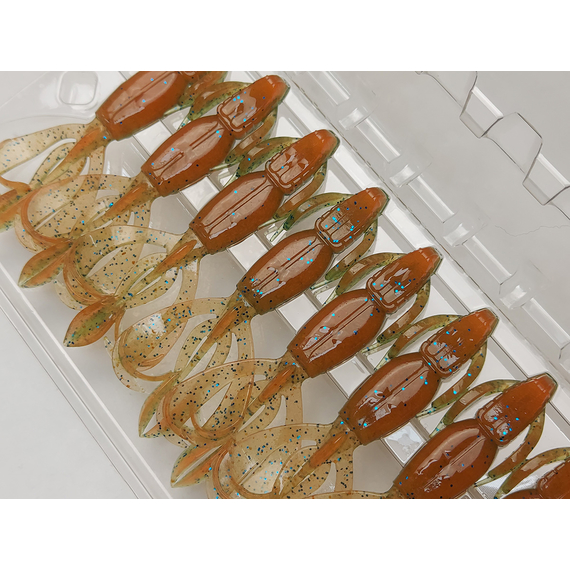 Силікон Keitech Crazy Flapper 2.8" (8 шт/уп), колір: pal#11 rotten carrot, Довжина силікону: 2.8" (7.1 см), Колір силікону: PAL#11 Rotten Carrot, фото , изображение 12